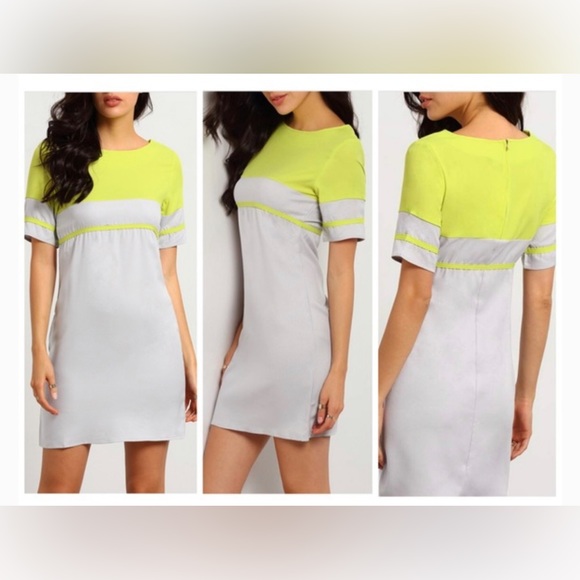 Dresses & Skirts - Neon color block dress Size Small